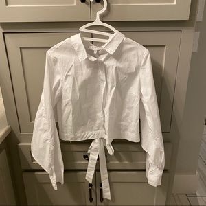 Hayden button up crop top